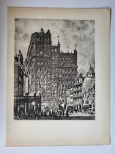 Old Antique Drawing Print 1928