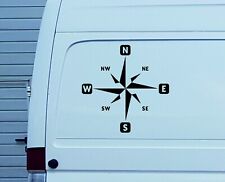 Compass Caravan Campervan Motorhome Bumper Vinyl Window Sticker Car Funny Decal