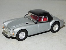Corgi Classics MG A 1600 Mk 1 Hardtop silver, red seats, black roof  1:43 scale