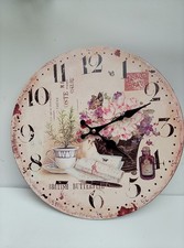34cm Round Wall Clock Quartz British Butterflys