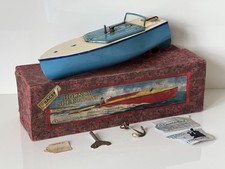 1930s Hornby / Meccano "Racer 1" Tinplate Clockwork Speedboat / Boat - STUNNING