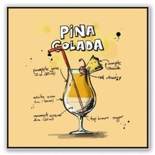 Pina Colada Mixology Car Vinyl