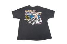 Vintage Harley Davidson 90s Single Stitch Chris Carr Racing T-Shirt Size Xl