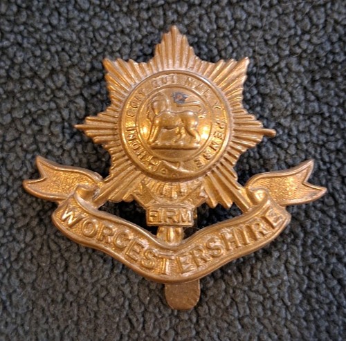Ww1 worcestershire bronze cap - ww1,