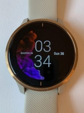 Garmin Venu GPS Running Watch - Light Sand with Rose Gold-Tone Stainless...