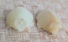 2x Vintage Handcarved Onyx Stone Turtle Tortoise Folk Boho Retro Ornament Figuri