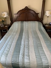 Laura Ashley  Duck Egg Blue Quilted Bedspread