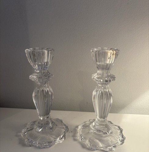 Vintage pair clear - of, glass