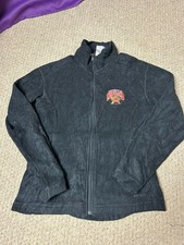 Patagonia Synchilla Womens Size Small Fleece Jacket Black Embroidered Logo Zip