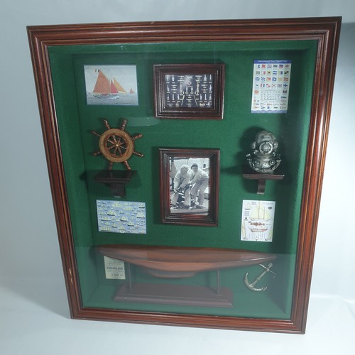 Vintage nautical themed shadow - nautical,