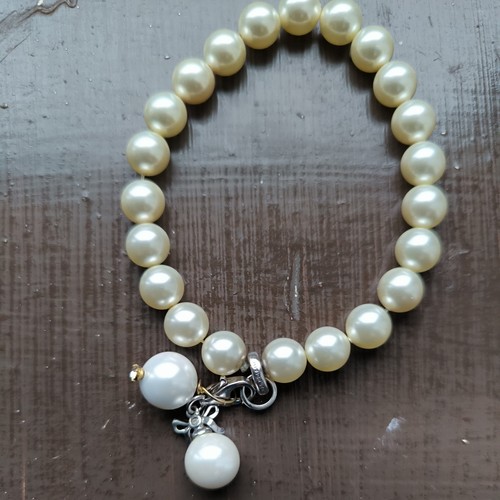 Hot diamonds pearl bracelet - diamonds,