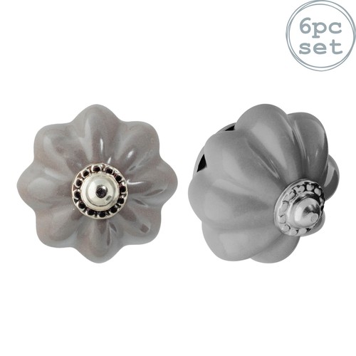 Floral ceramic cabinet knobs - cabinet,