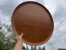 Mid Century Fritz Hansen 23.5" Teak Tray Side Table Top( Base not Included)