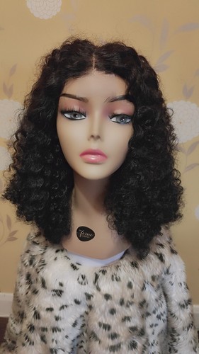 Women black curly lace - curly,