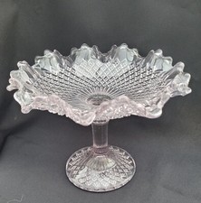 Antique, Victorian Pressed Glass Tazza - Very Pretty