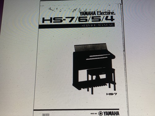 Yamaha service manual - hs-7,