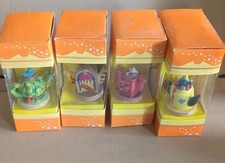Tiny Tetley tea folk collectables mini teapots miniature x 4 Boxed