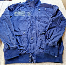 Boys MCKENZIE Jacket Large Size 13-14 Y Blue Cotton Lightweight Pocket VGC