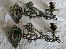 Antique Pair Bronzed Brass art