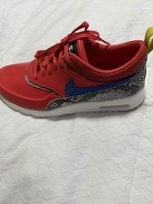 Nike Women's Air Max Thea LX Snakeskin Sz 5. 881203-800 Red Blue White