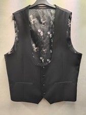 Sawyers And Hendricks Men's Black Single Breasted Waistcoat 44S