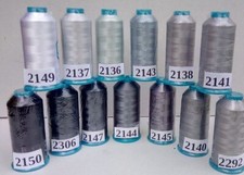Marathon Embroidery Machine Thread-Polyester 5000M(White,Grey,Black)