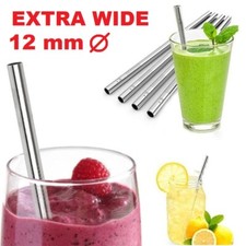 extra wide metal straw
