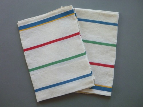 Vtg irish linen striped - vtg,