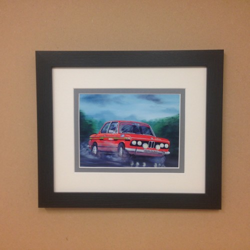 Bmw 2002 tii framed - bmw, tii,
