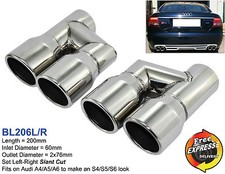 Exhaust tips 3" quad tailpipe