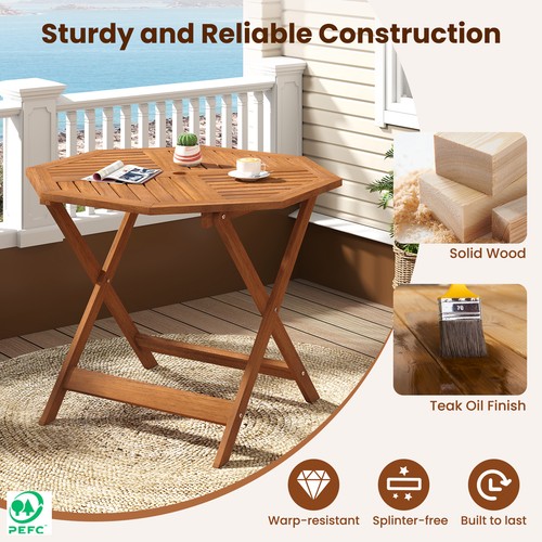 Solid wood patio - solid, table