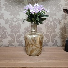 Vase Antique Silver Glass 9in