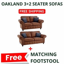 Oakland 3 + 2 Seater Brown