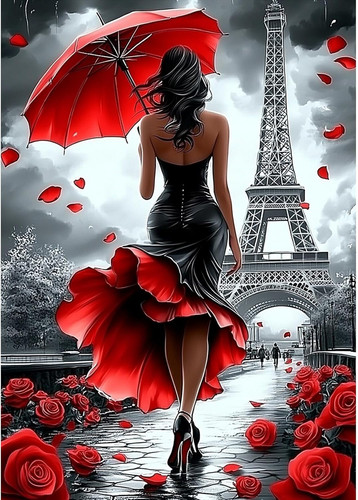 Tower woman diamond painting - tower,