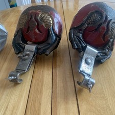 2 X Mokugyo Fish-shaped wooden temple drums gong Reversible