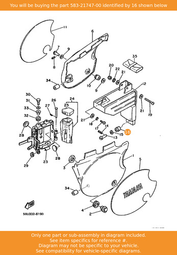 Yamaha damper 583 21747 - damper,, 583-21747-00