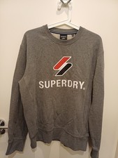 Men's Superdry Sweatshirt Grey Size S