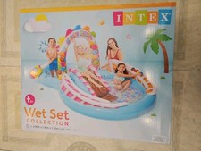 INTEX Paddling Pool Candy Zone Fountain Play Center Kids Garden Outdoor 