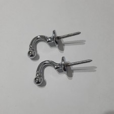 2x POLISHED CHROME TIE BACKS 1