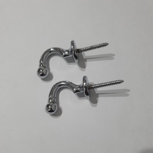 Polished chrome tie backs 1 - chrome,