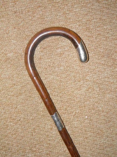 Antique bamboo walking stick - antique,