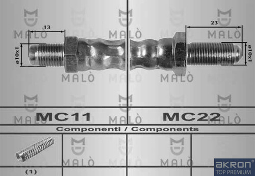 Malo 8396 brake hose rover - malo',