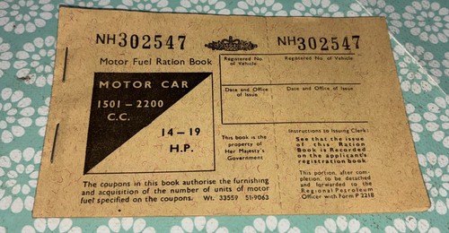 New motor fuel ration book - motor,