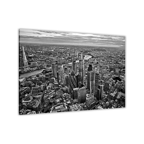 London aerial black white - &,