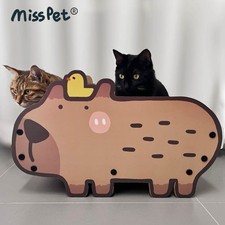 Capybara-shaped Cardboard Cat