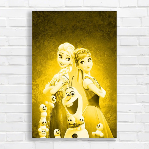 Frozen sisters and olaf yellow - frozen,