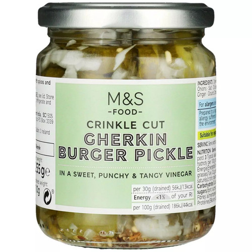 Crinkle cut gherkin - gherkin, burger