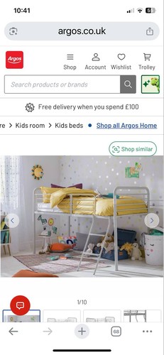 Argos childs mid sleeper - childs,