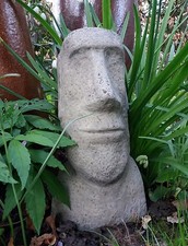 Stone garden moai head - moai,