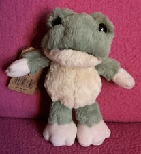 All Creatures Wildlife Floyd Frog Green Yellow Keyring Soft Plush Toy 5” Tag